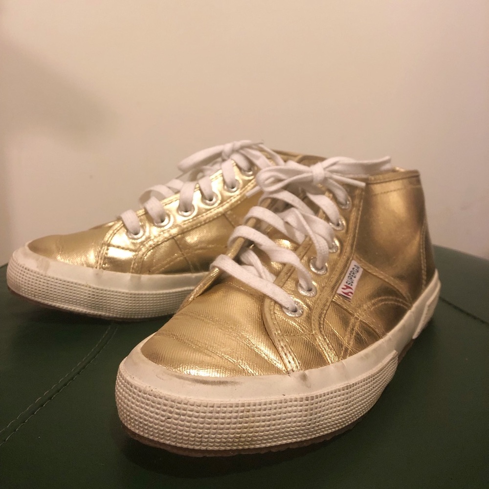 Gold Superga High-Tops